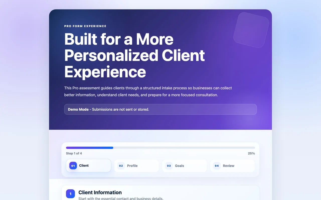 Forms Experience demo